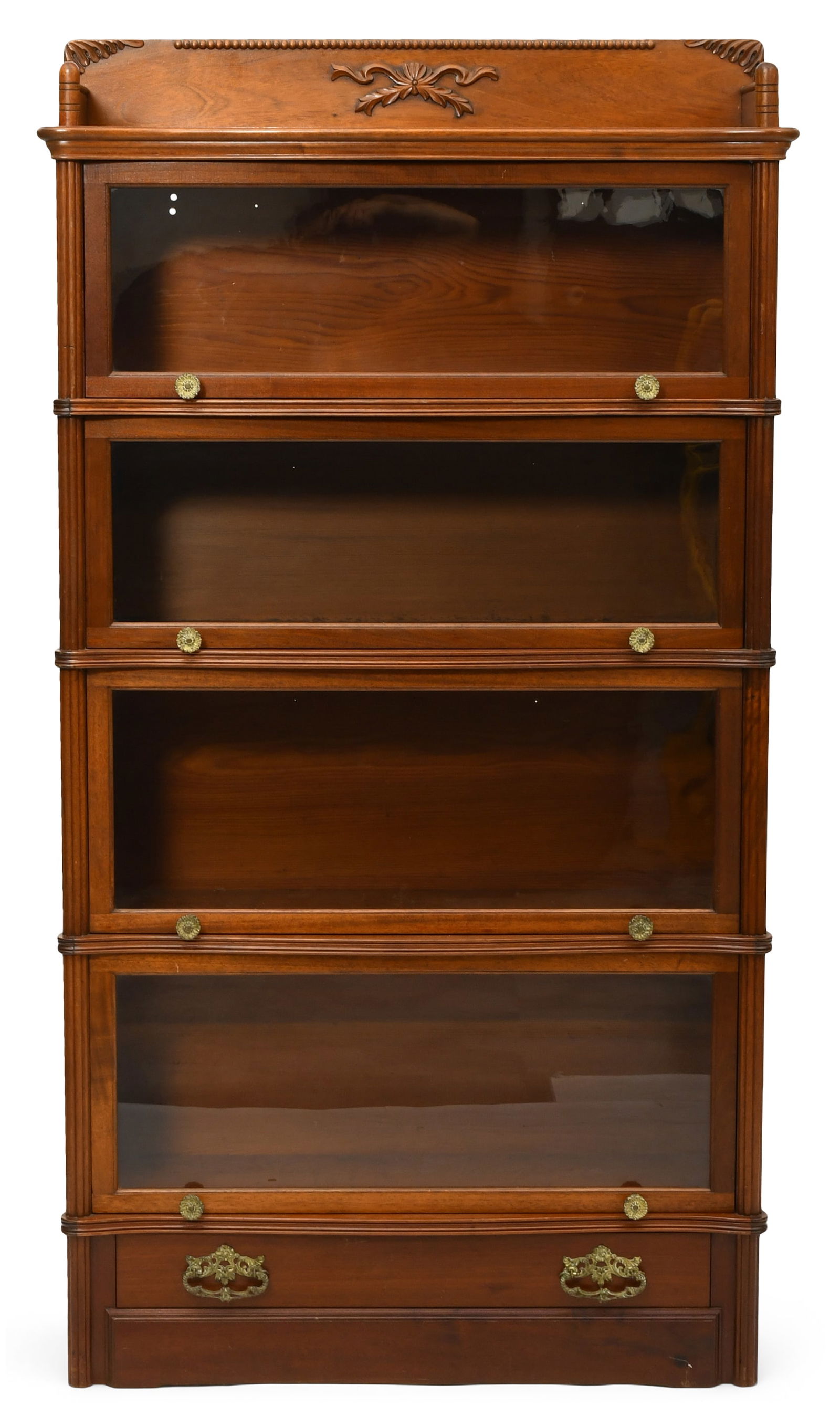 American Cherry Four-Section Barrister's Bookcase (1 of 6)