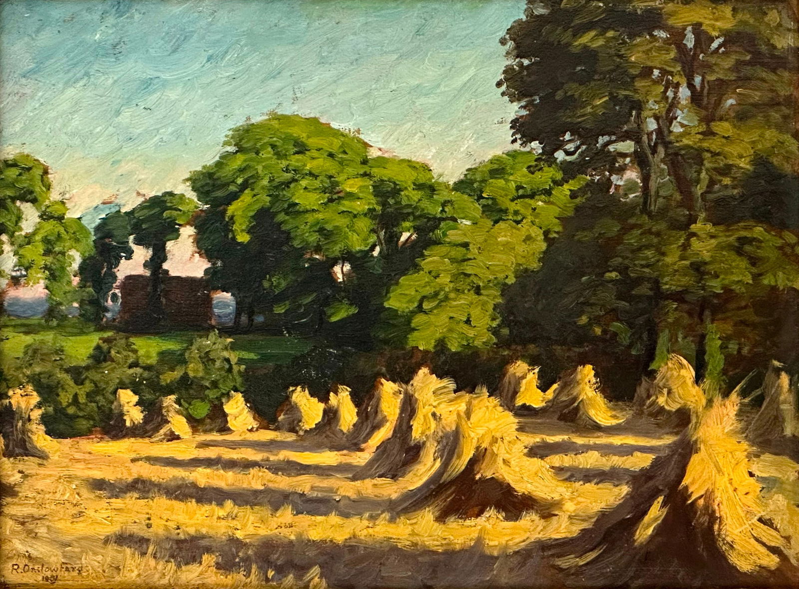 Rudolph Onslow-Ford (British, 1875-1914), "Hay Stacks" (1 of 5)