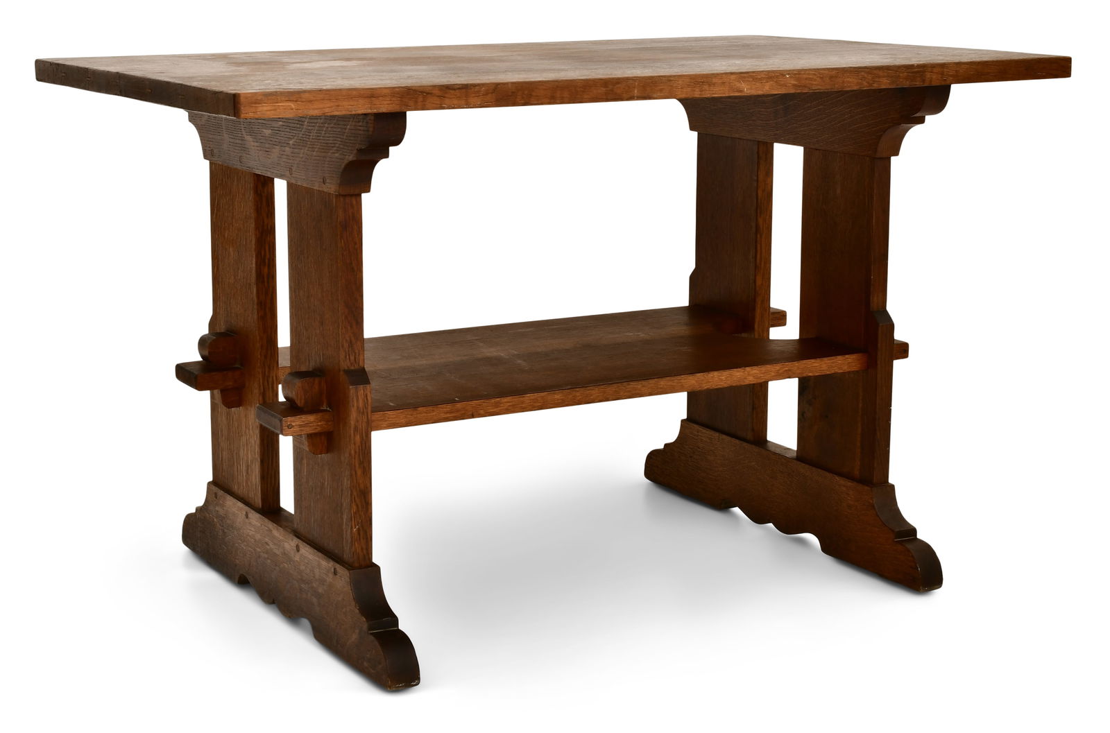 L. & J.G. Stickley Trestle Table, No. 593 (1 of 5)