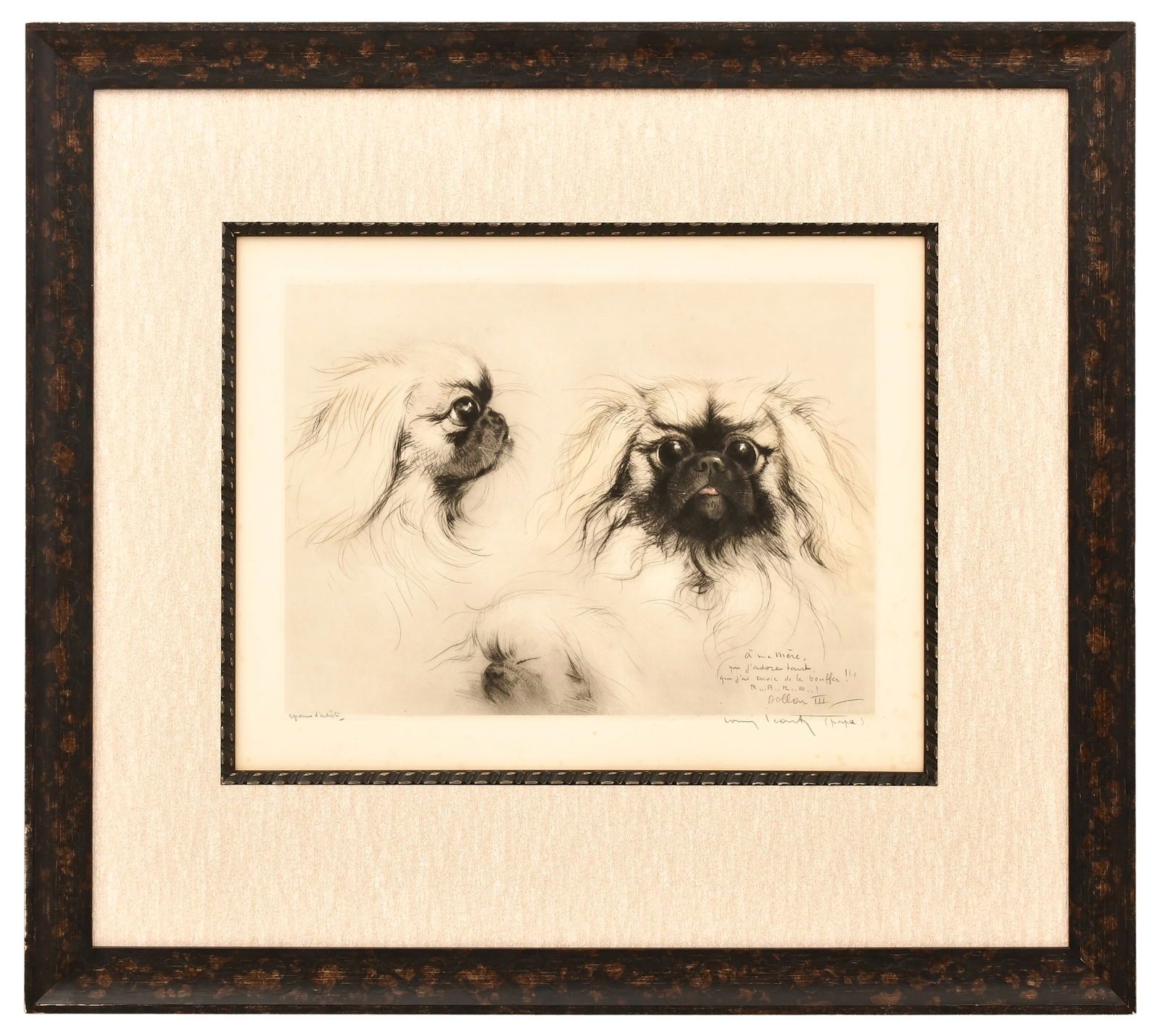 Louis Icart (French, 1888-1950), Portrait of a Dog (1 of 4)