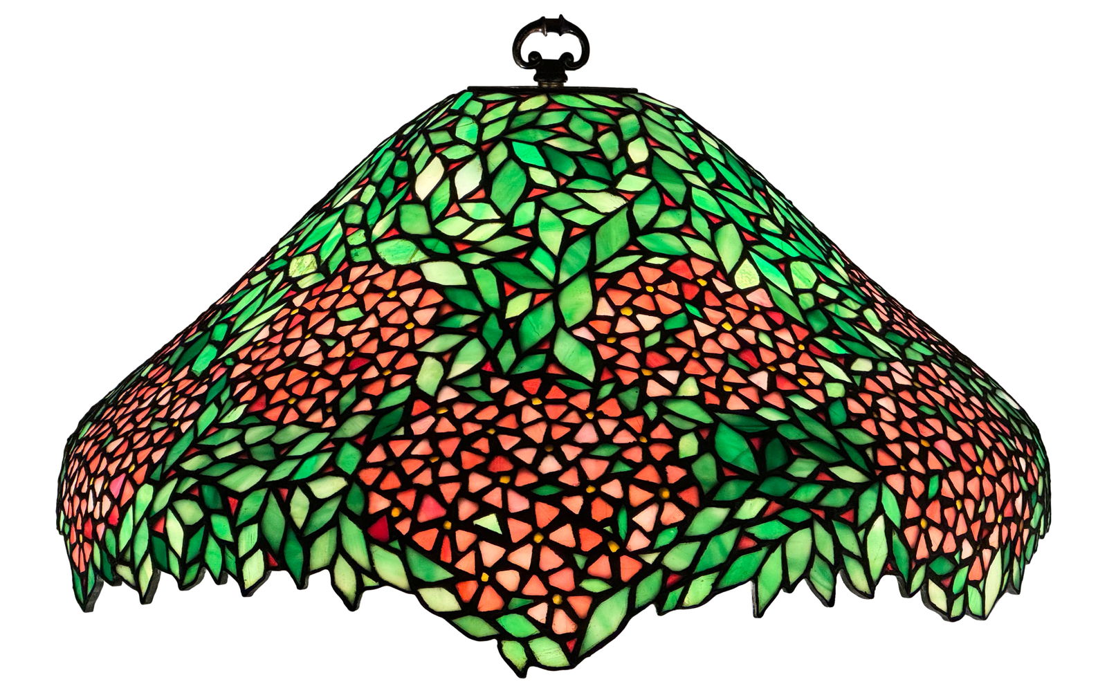 Late 20th Century Leaded Glass Floral Chandelier (1 of 5)