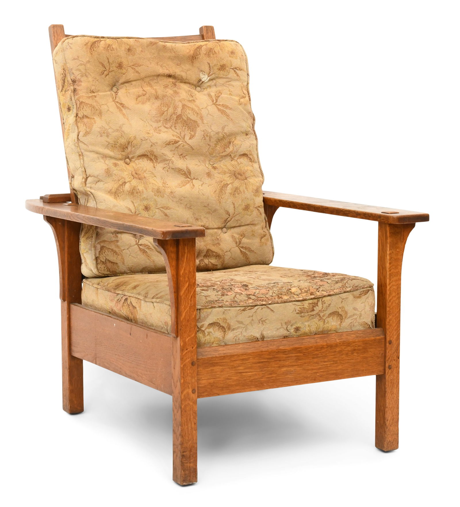 L. & J.G. Stickley Oak Morris Chair, No. 830: L. & J.G. StickleyMorris Chair, No. 830circa 1910oakmarked "The Work of L. & J.G. Stickley"40 x 29 x 35 inchesProvenance: The Collection of Hassan Basagic, Hunter, New York