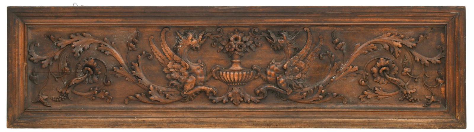 American Figural Carved Mahogany Architectural Panel (1 of 4)