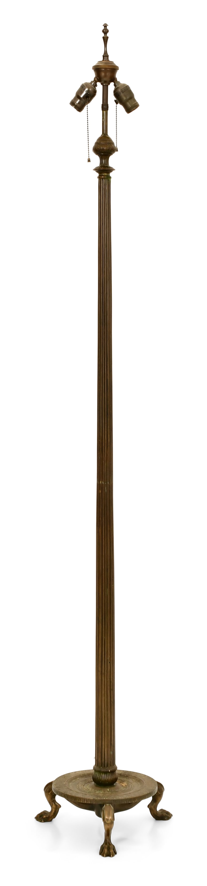 American Patinated Bronze Floor Lamp Base (1 of 3)