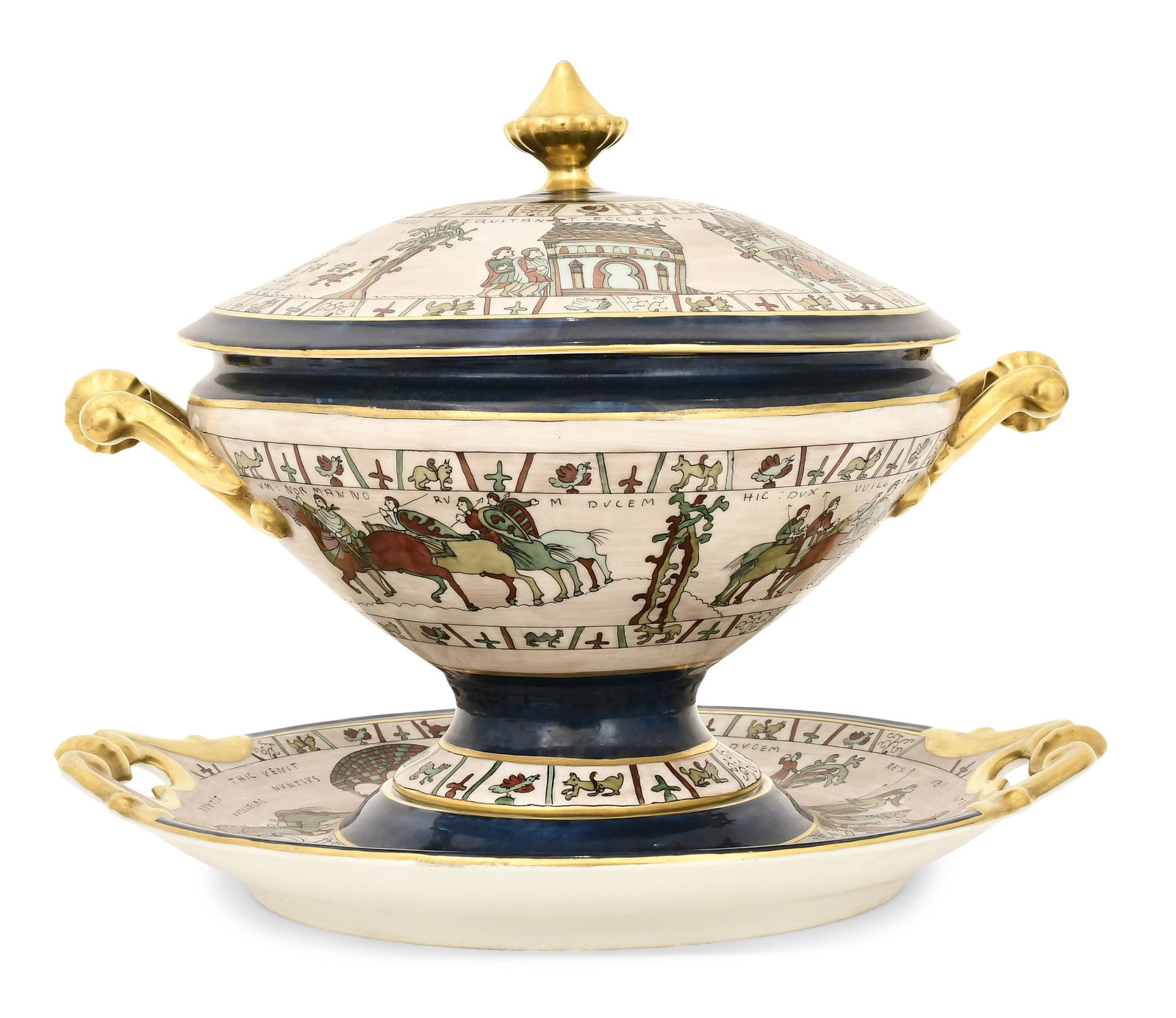 Limoges Hand-Painted Porcelain Centerpiece with Tray (1 of 7)