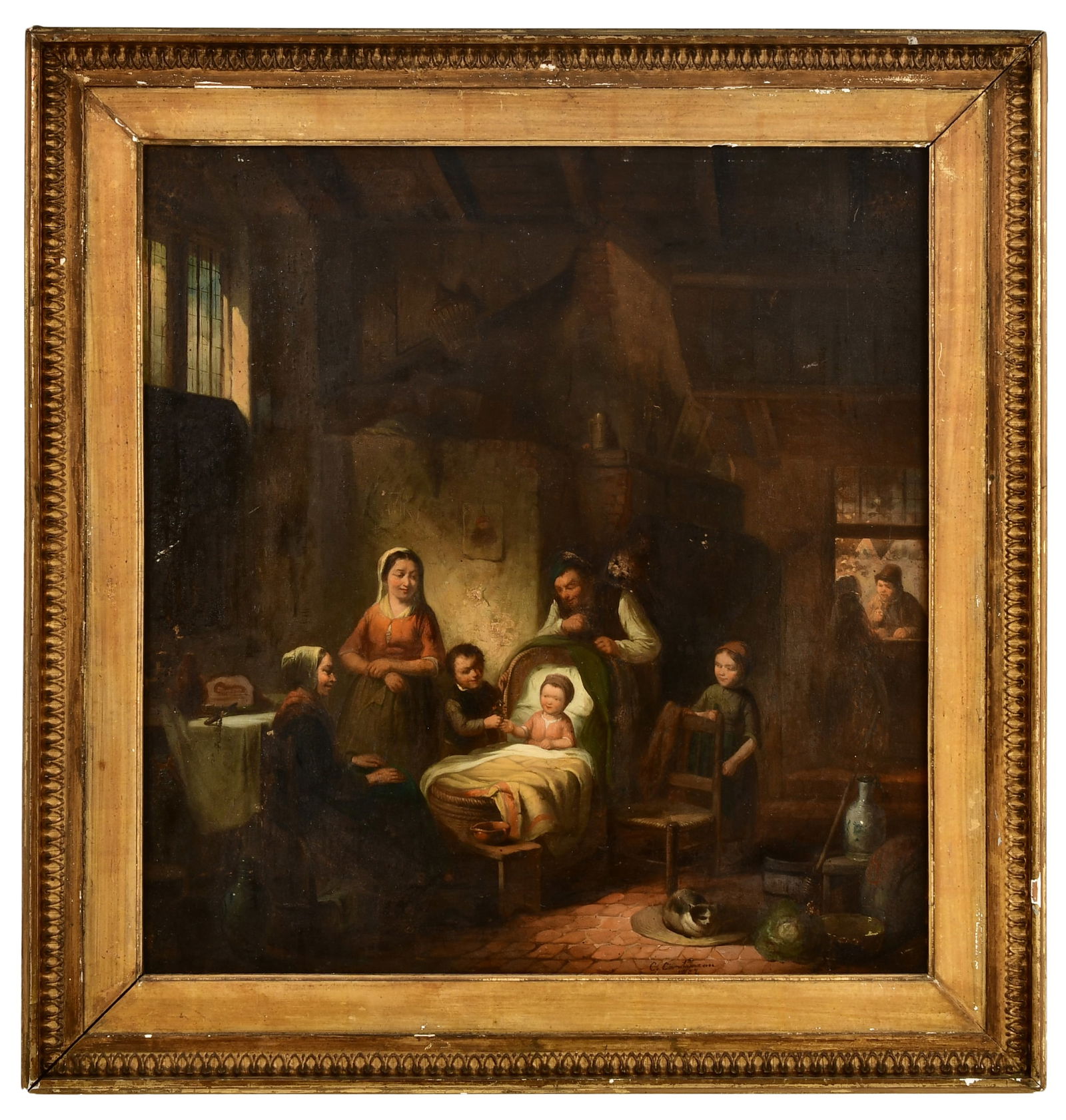 Interior Genre Scene, 18th/19th Century, Oil on Panel (1 of 3)