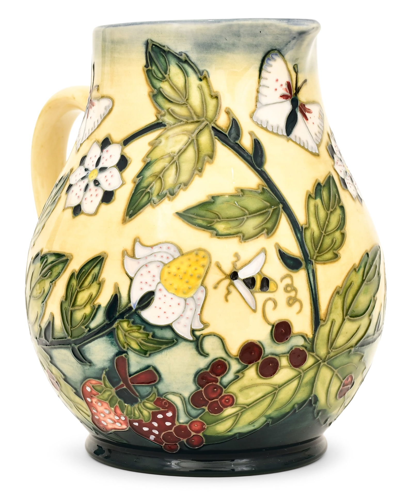 Moorcroft Pottery Floral Pitcher, Decorated by William Moorcroft (1 of 5)