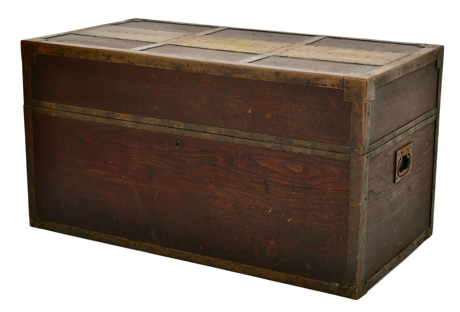 American Brass-Mounted Mahogany Chest (1 of 7)