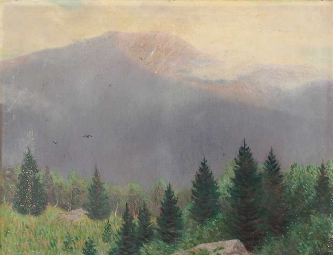 White Mountain School, Landscape, Oil on Canvas, 19th Century (1 of 7)