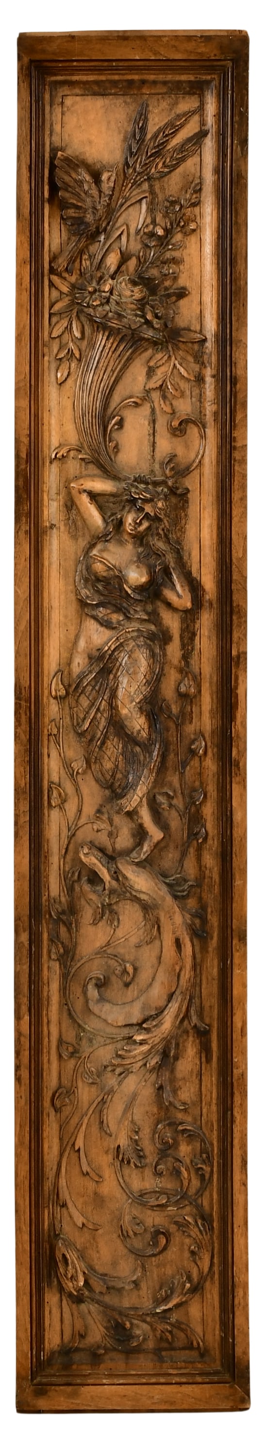 Continental Figural Carved Walnut Architectural Panel (1 of 5)