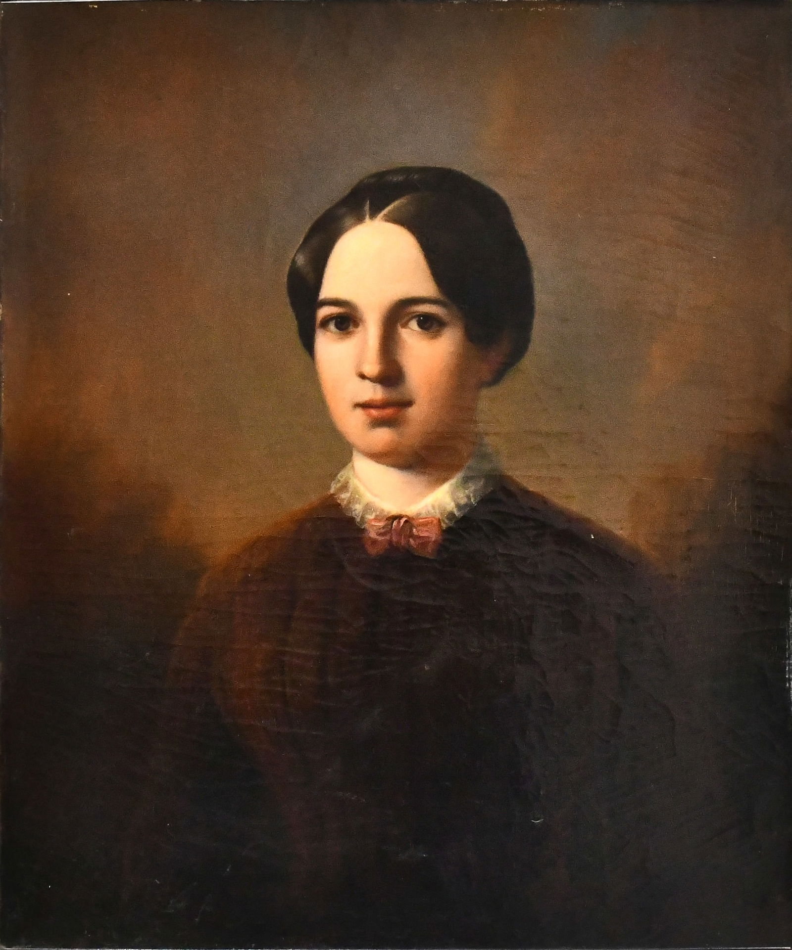 19th Century Portrait of a Victorian Woman, Oil on Canvas (1 of 3)
