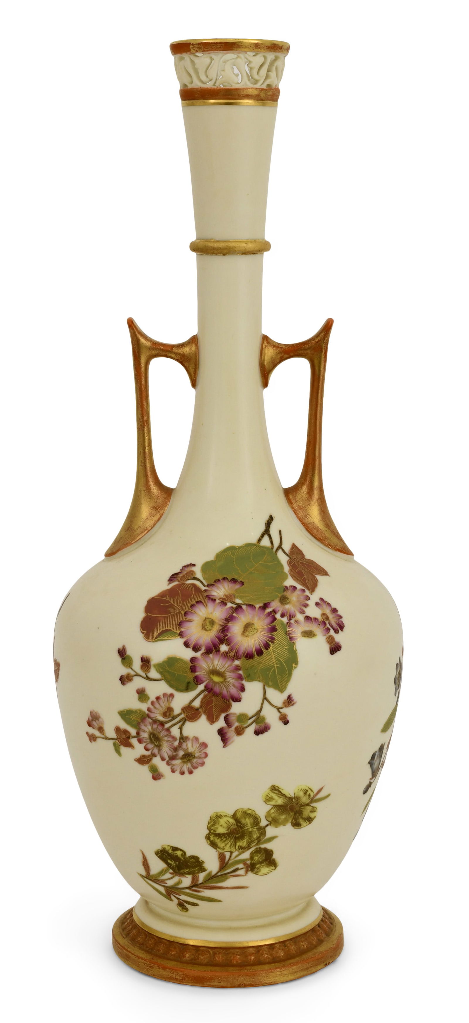 Royal Worcester Porcelain Two-Handled Vase (1 of 4)