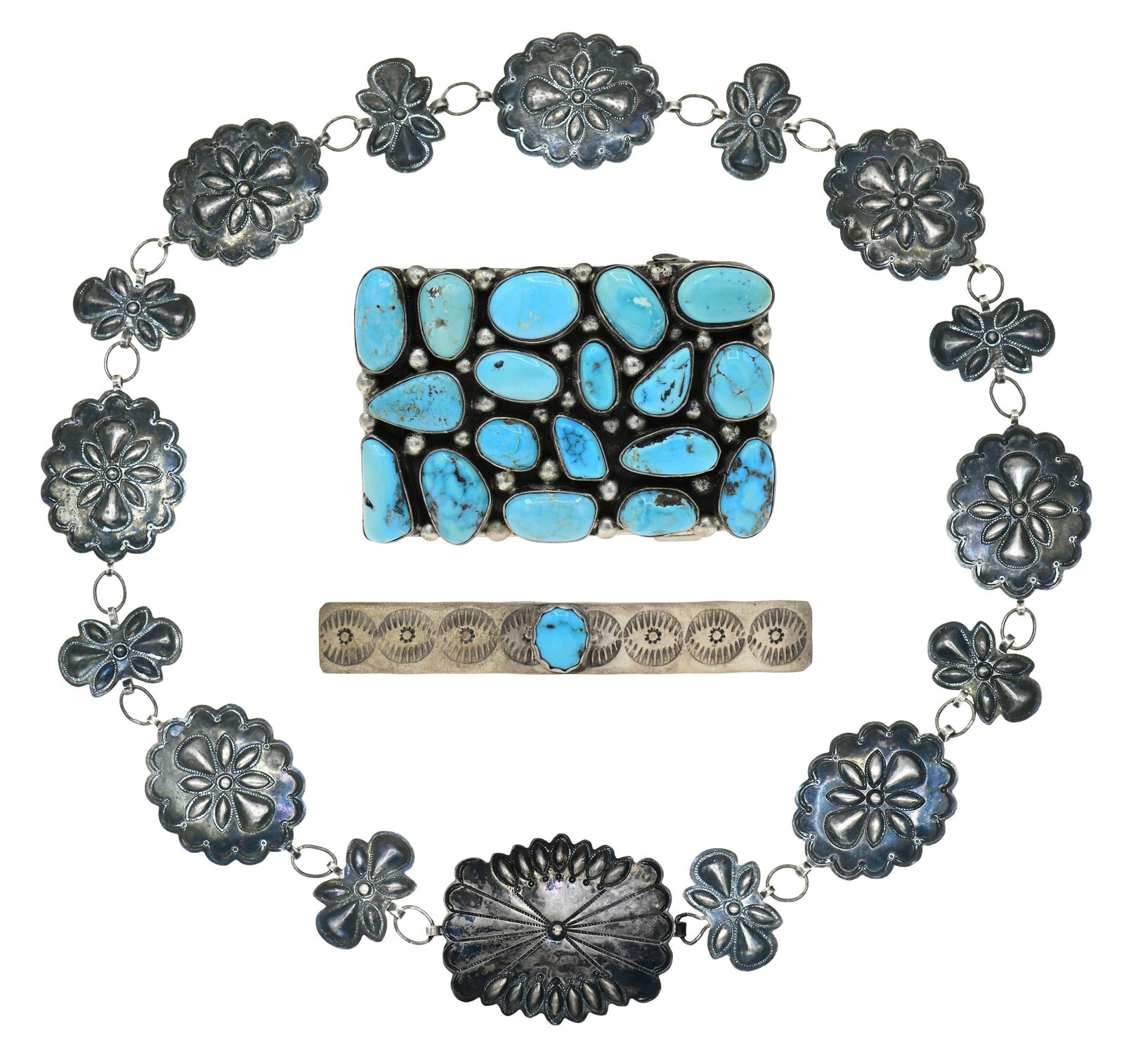 Sterling Silver Hair Clip, Belt & Belt Buckle (1 of 6)