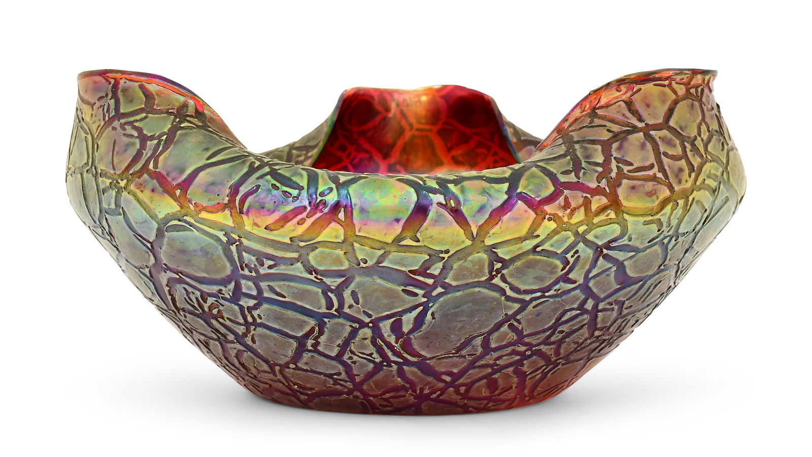 Kralik Decorated Art Glass Bowl (1 of 3)