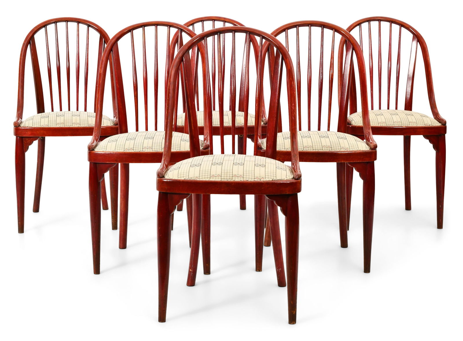 Set of Six Thonet Stained Bentwood Chairs (1 of 3)