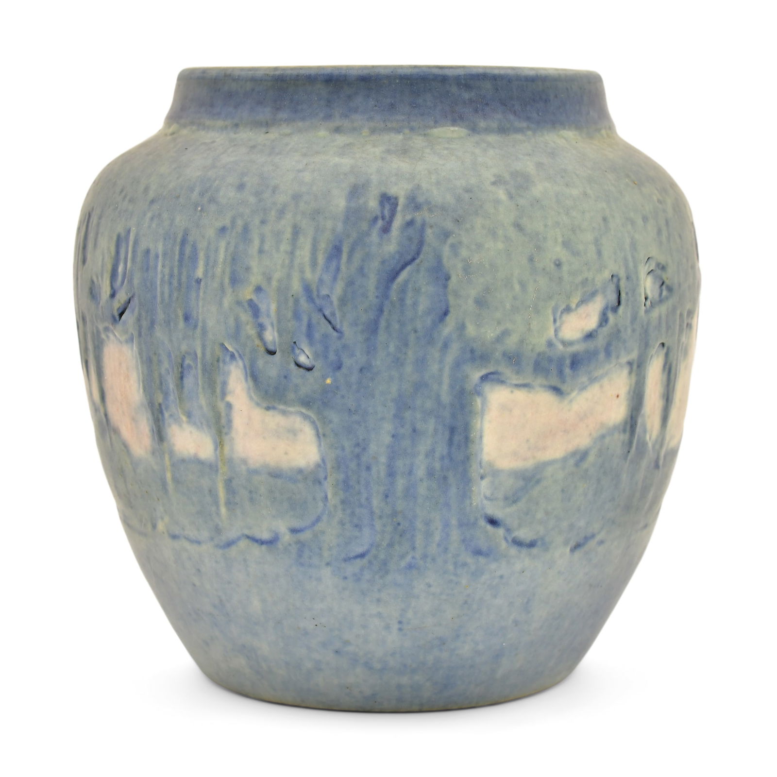 Newcomb College Pottery Scenic Vase with Live Oak & Spanish Moss, Decorated by Sadie Irvine (1 of 4)