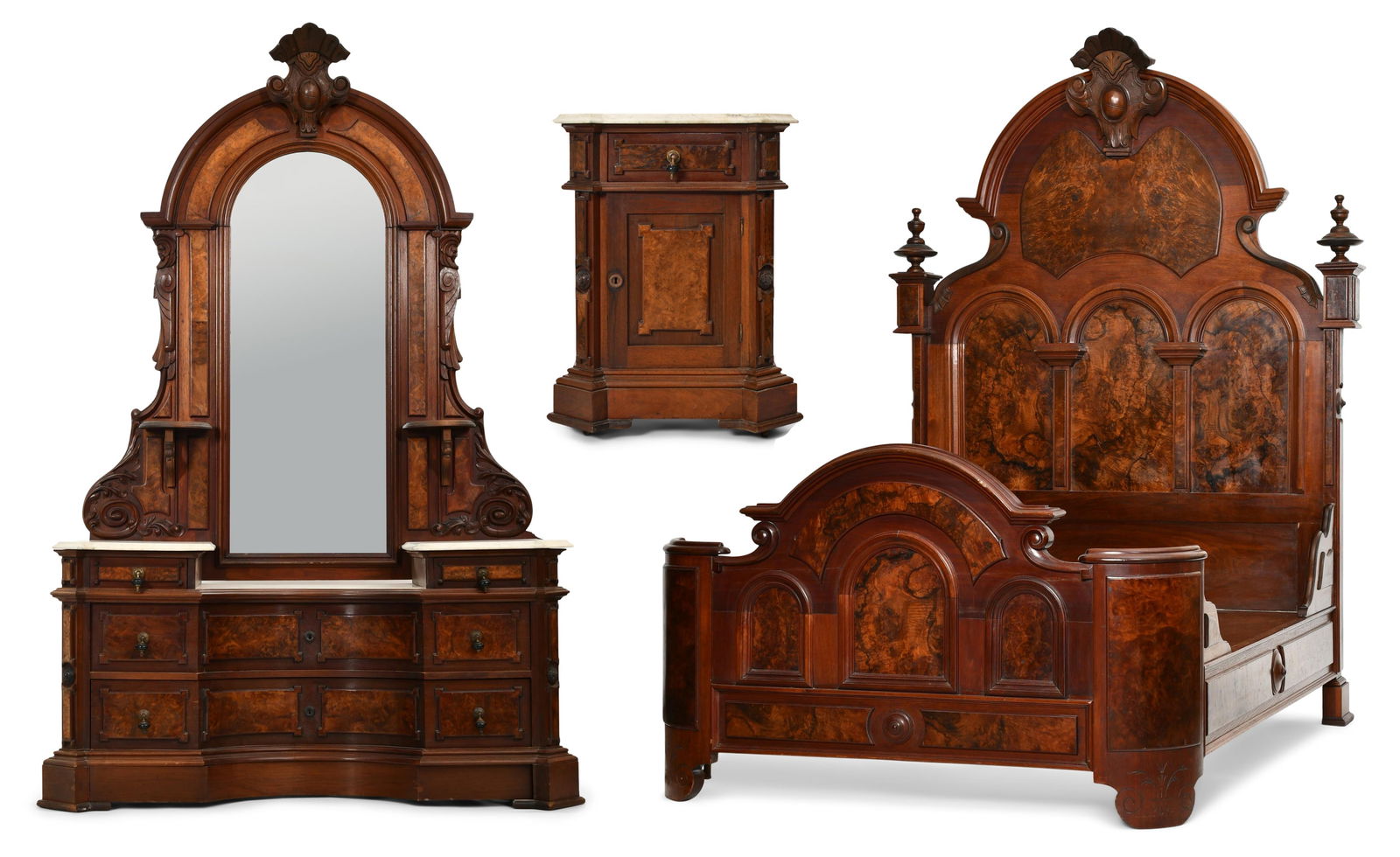 John Jelliff (1813-1893), Three-Piece Bedroom Set (1 of 15)