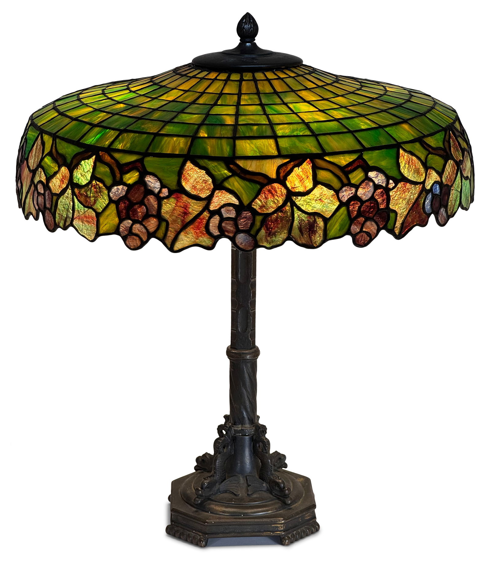 Attr. Oscar Bach (1884-1957), "Grape" Table Lamp (1 of 5)