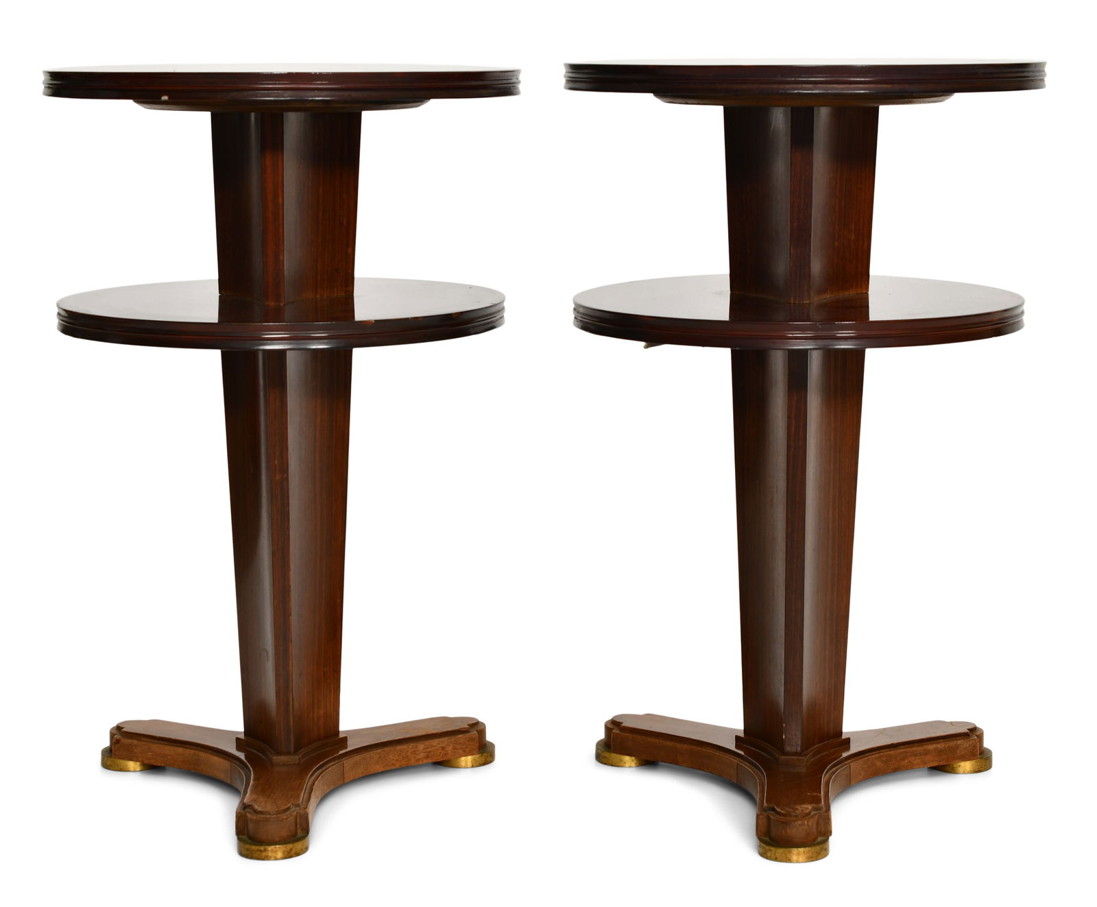 Jules Leleu (French, 1883-1961), Pair of Two-Tiered Tables (1 of 4)