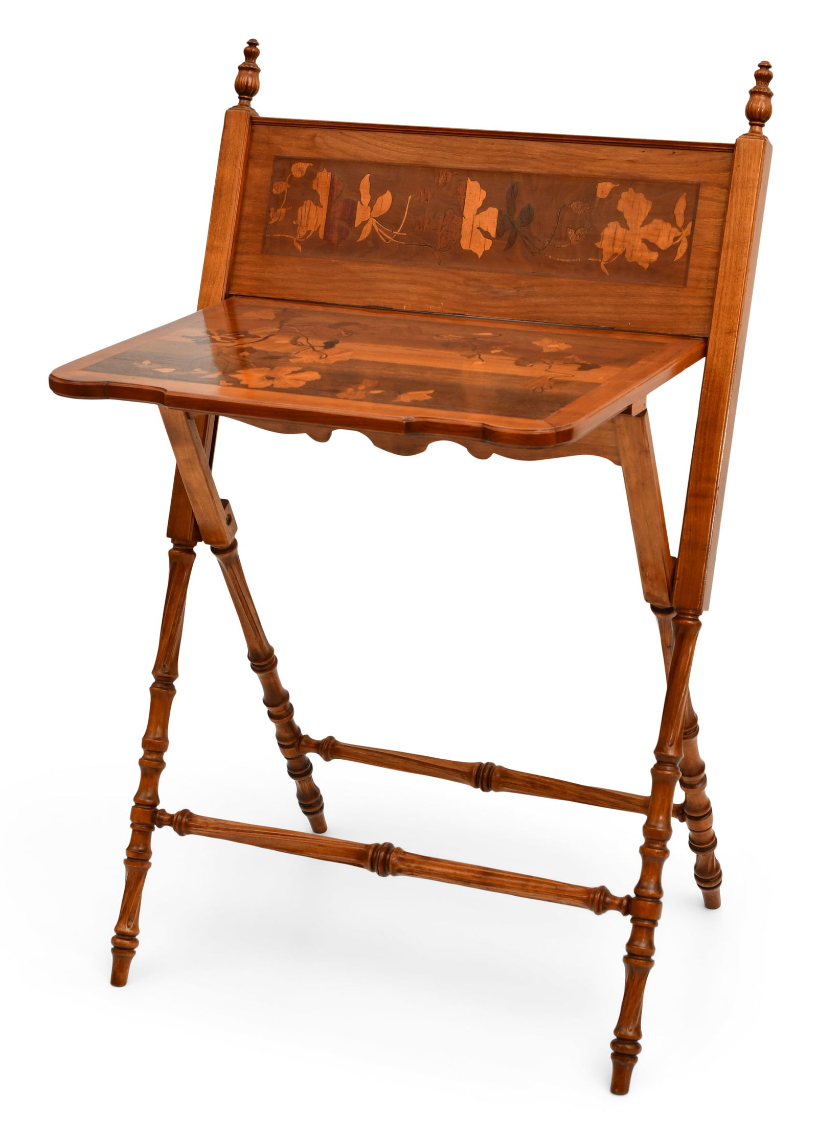 Émile Gallé (1846-1904), Marquetry Folding Table (1 of 8)