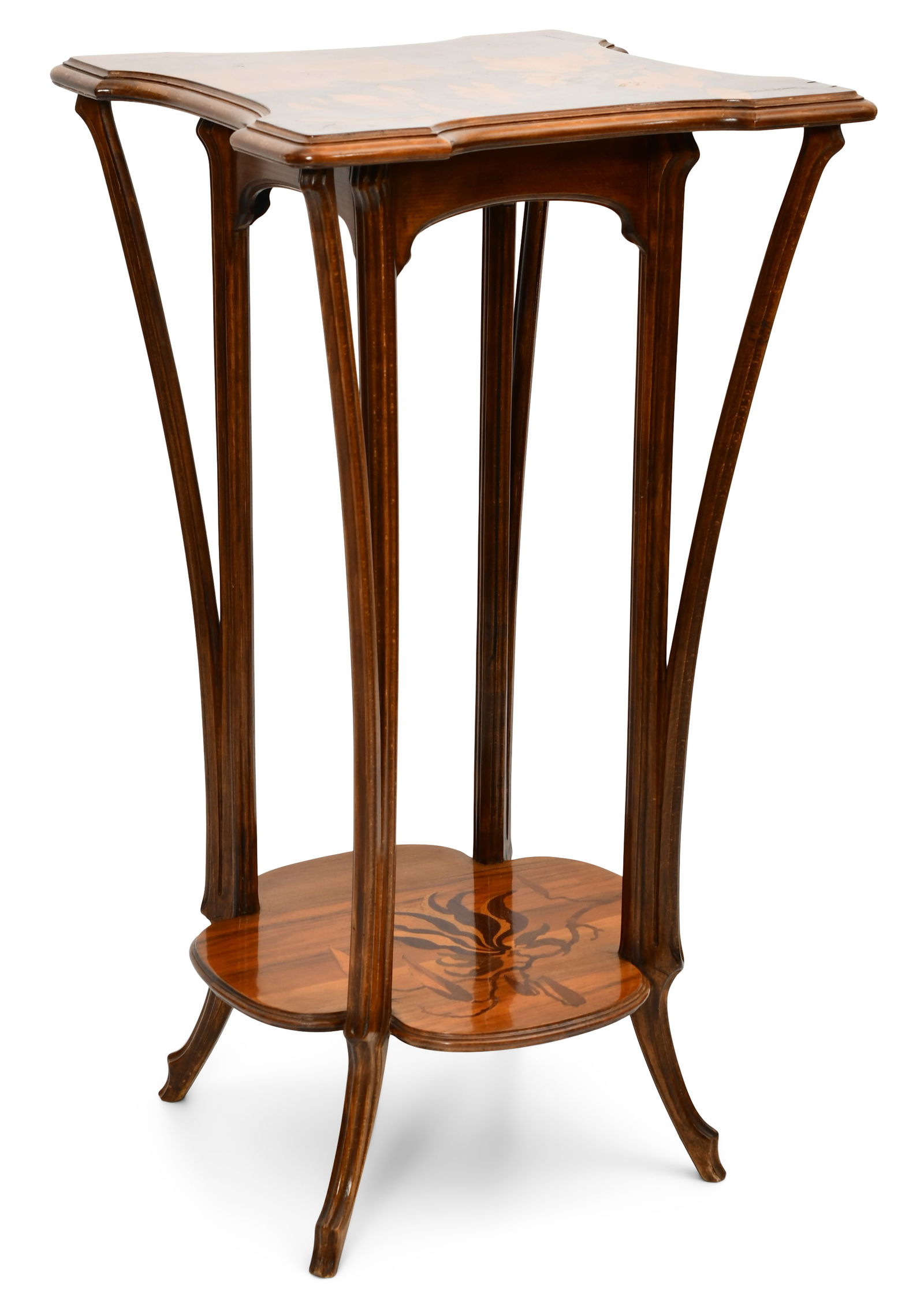 Émile Gallé (French, 1846-1904), Occasional Table with Magnolias (1 of 6)