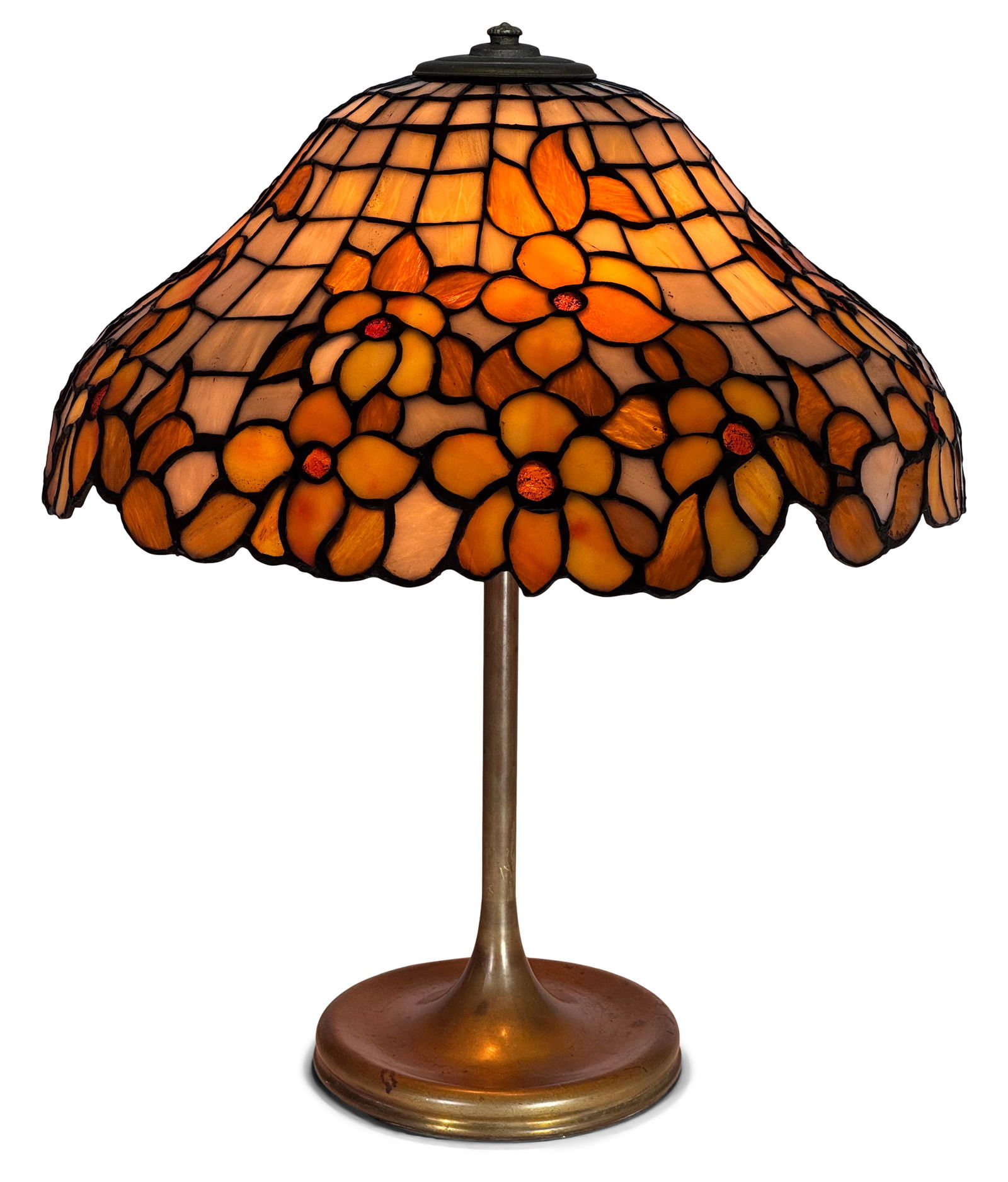 Unique Art Glass & Metal Co. Floral Table Lamp (1 of 5)