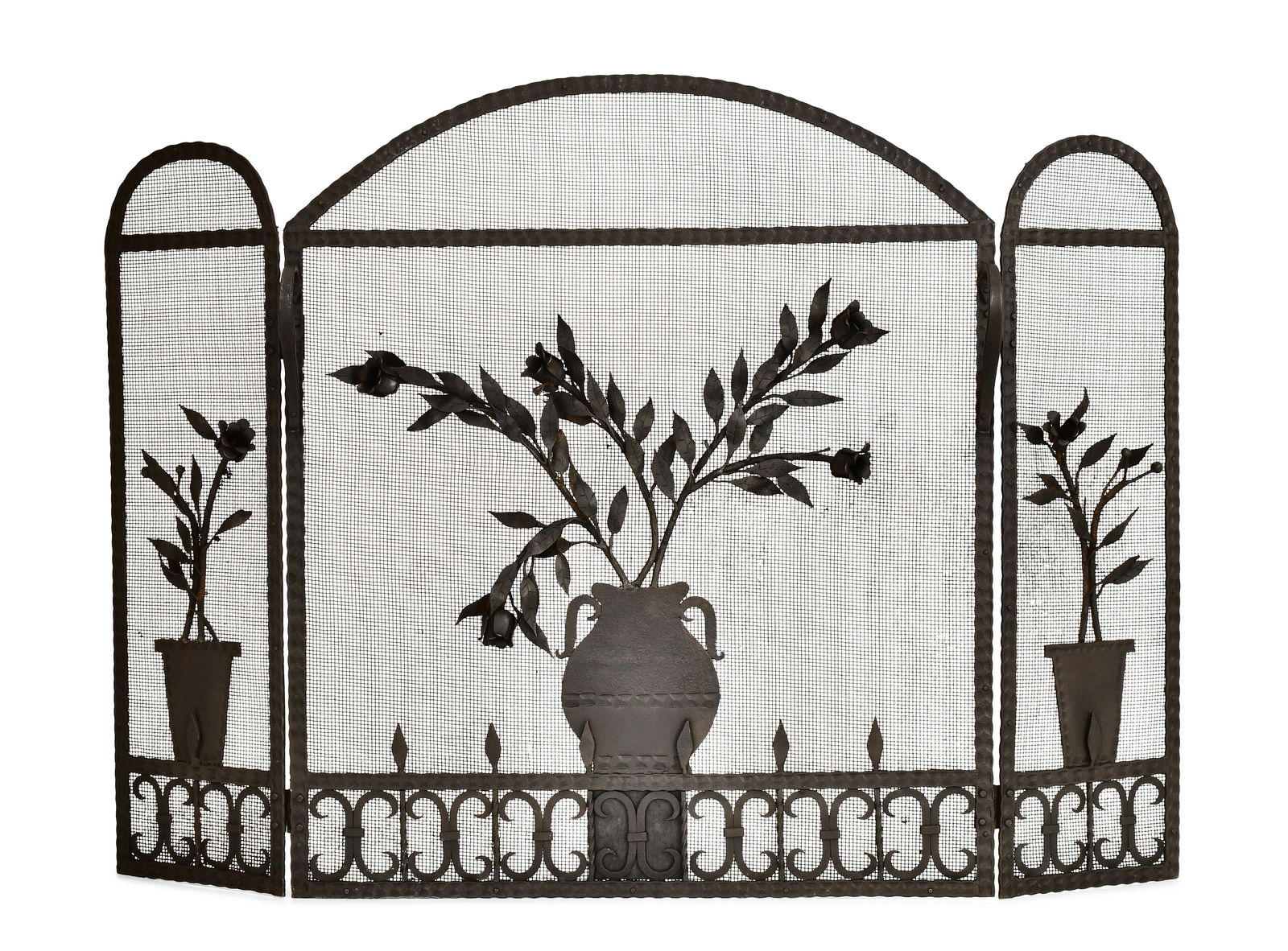 Aesthetic Movement Wrought Iron Fireplace Screen (1 of 6)