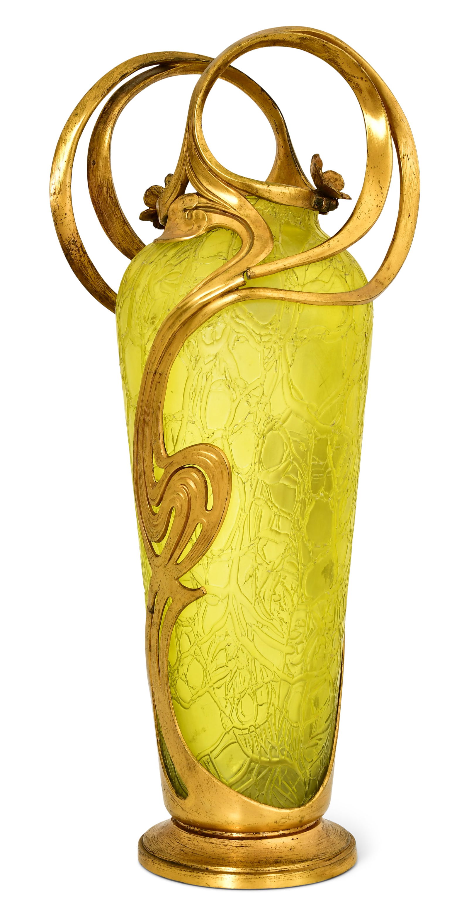 Austrian Gilt Bronze-Mounted Art Glass Vase (1 of 4)
