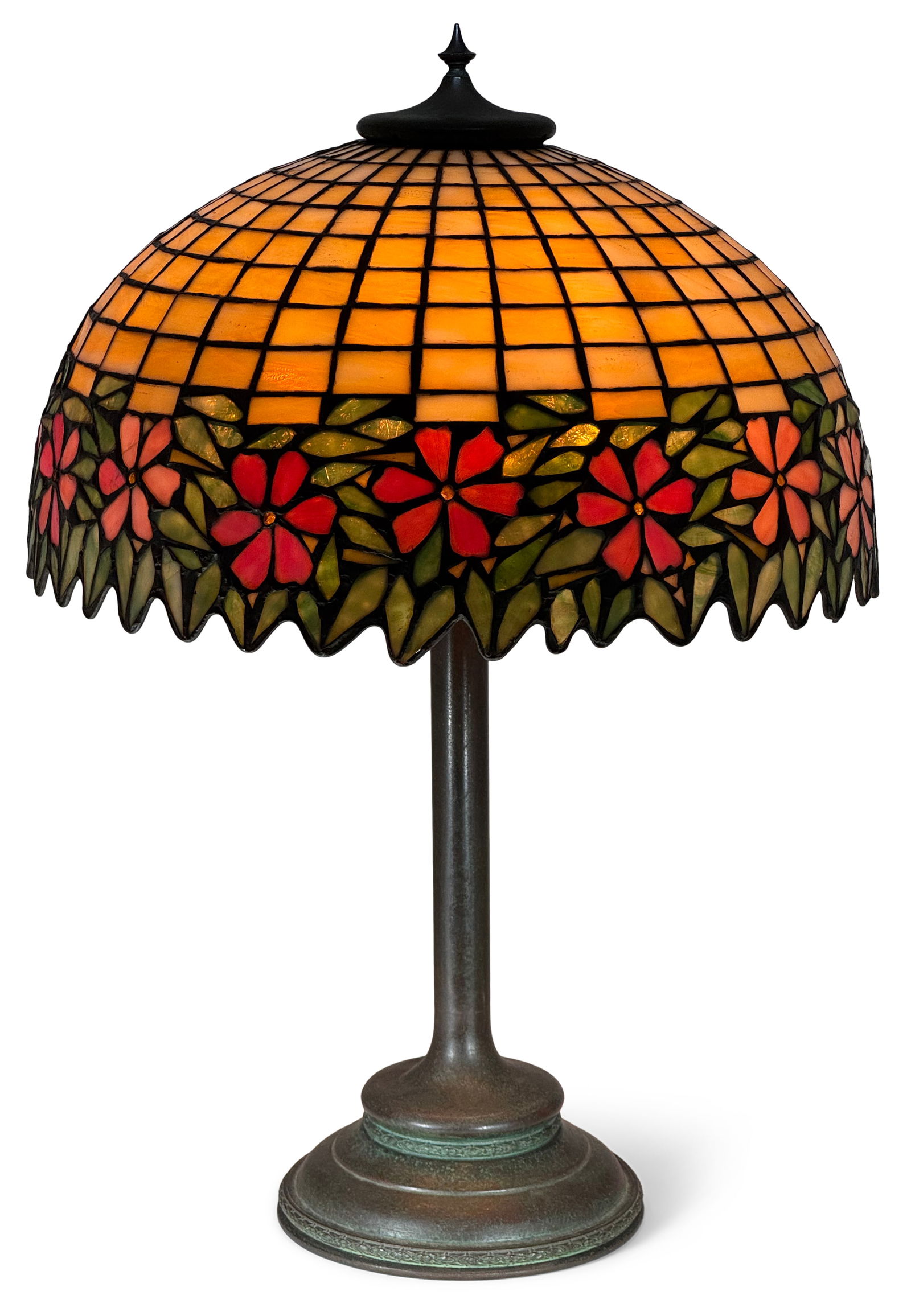 Unique Art Glass & Metal Co. Floral Table Lamp (1 of 7)