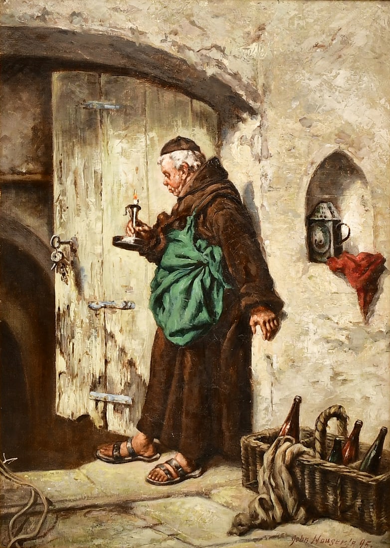 John Hauser Jr. (American, 1859-1913), Monk Outside a Tavern (1 of 4)