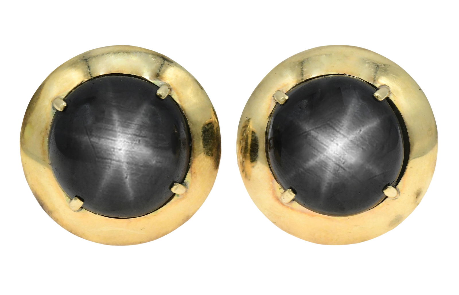 14K Yellow Gold Star Sapphire Cufflinks (1 of 4)