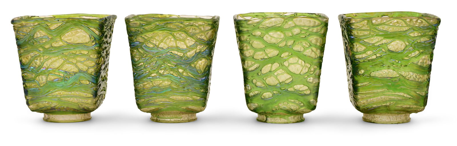 Set of Four Loetz Art Glass Shades (1 of 4)