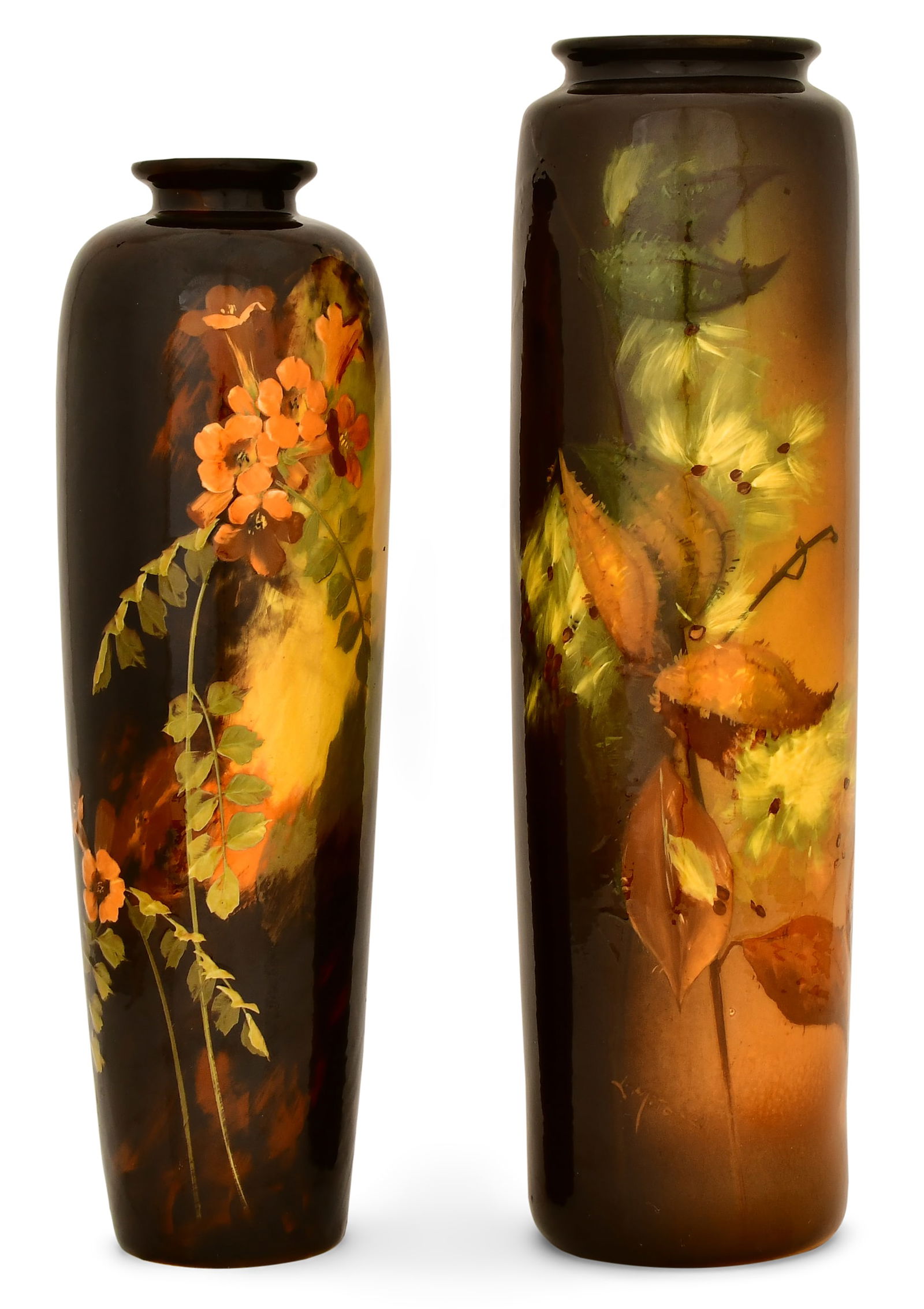 Two Large Weller Pottery Floral Vases (1 of 7)