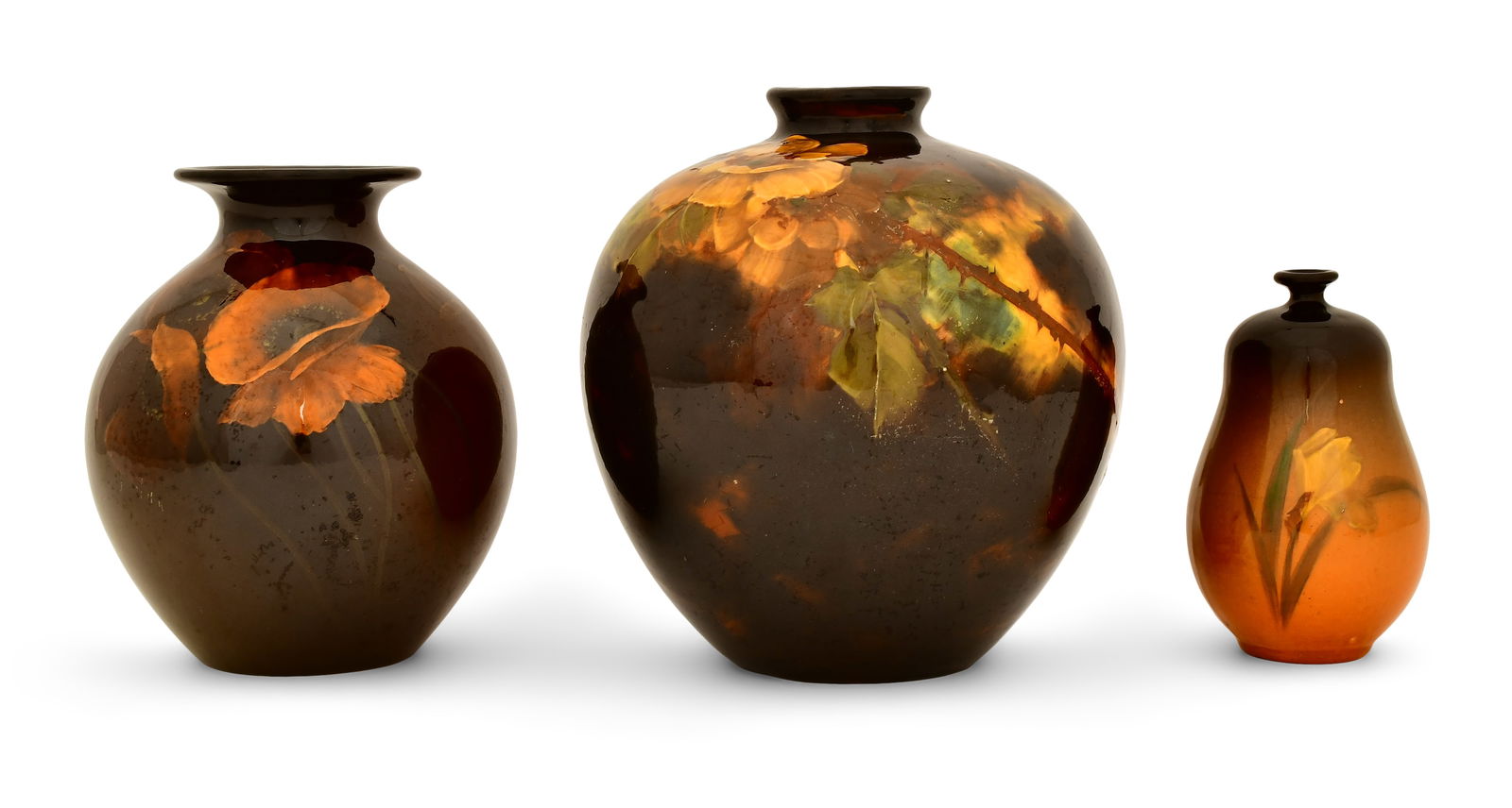 Two Weller Pottery Vases and a Rookwood Pottery Vase (1 of 4)