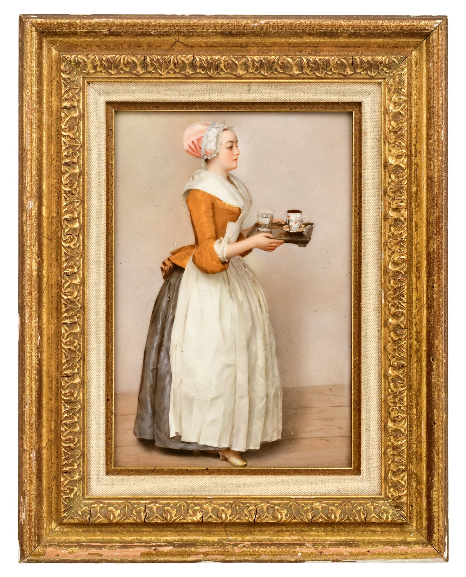 Berlin (K.P.M.) Porcelain Plaque, "The Chocolate Girl" (1 of 3)