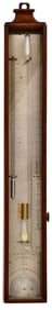 English Mahogany Marine Stick Barometer with "Improved Sympiesometer"