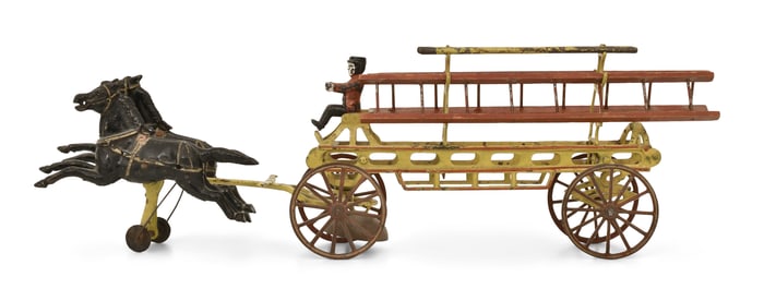 Kenton Cast Iron Fire Ladder Wagon