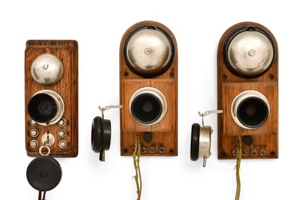 Three American Telephone Receivers
