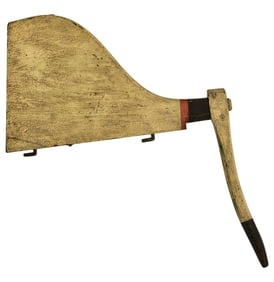 Early American Paint-Decorated Boat Rudder