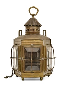 Brass Clipper Ship Lantern, 19th Century