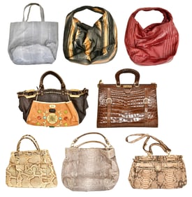Lot of Eight Handbags