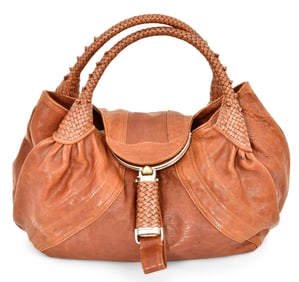 Fendi Spy Brown Leather Handbag