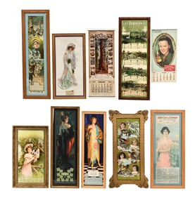 Lot of 10 American Advertising Calendars