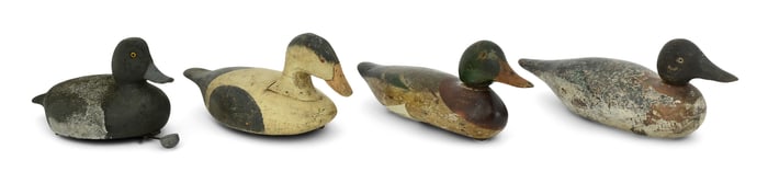 Lot of Four American Duck Decoys