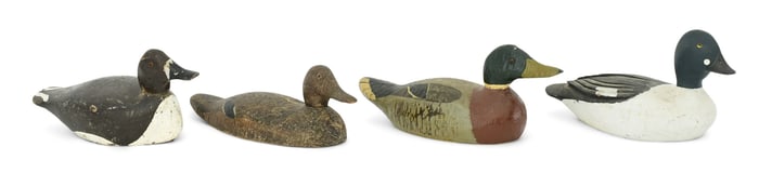 Lot of Four American Duck Decoys
