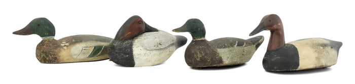 Lot of Four American Duck Decoys