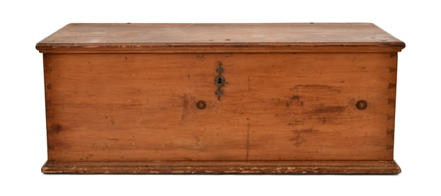 19th Century Wooden Sea Chest