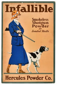 Hercules Powder Co. Infallible Shotgun Powder Paper Advertising Sign