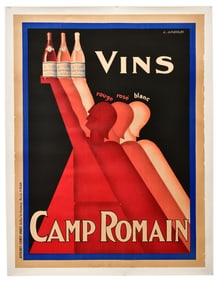 Claude Gadoud (French, 1905-1991), "Vins Camp Romain" Poster