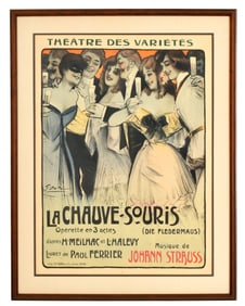 La Chauve-Souris Lithograph Poster, Edmond Vernier (French, 1872-1950)